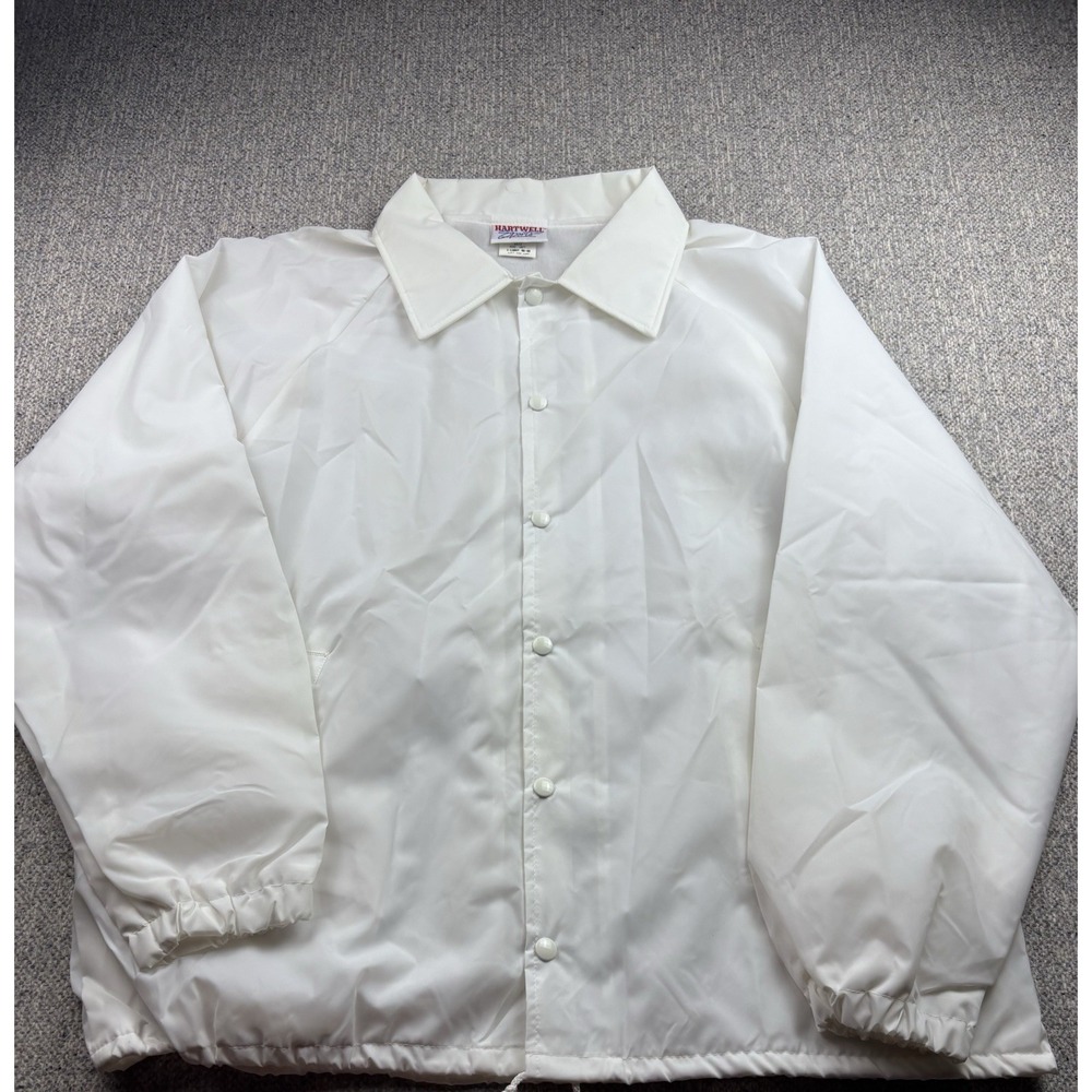 Vintage 80s Hartwell Satin Jacket Made In The USA White Men's XL‎